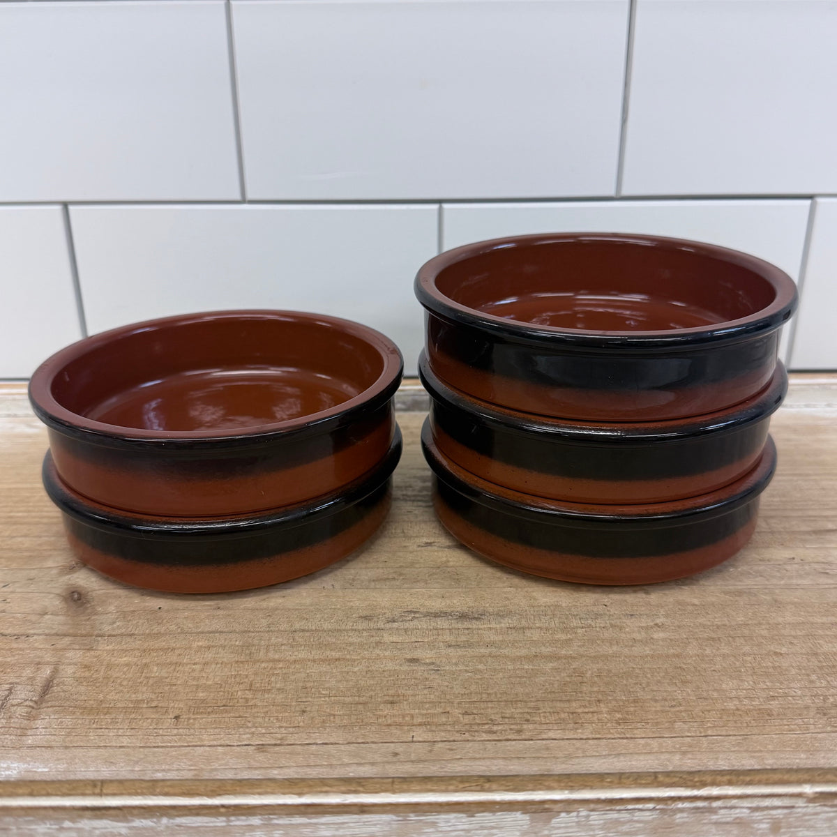 Cermer Spain Terracotta Tapas Dishes Set of 5 Ceramic Bowls