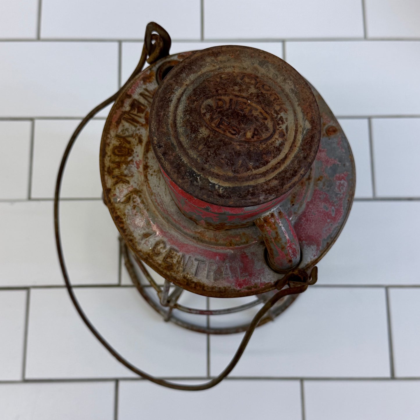 Dietz Vesta New York Central Railroad Kerosene Lantern Vintage