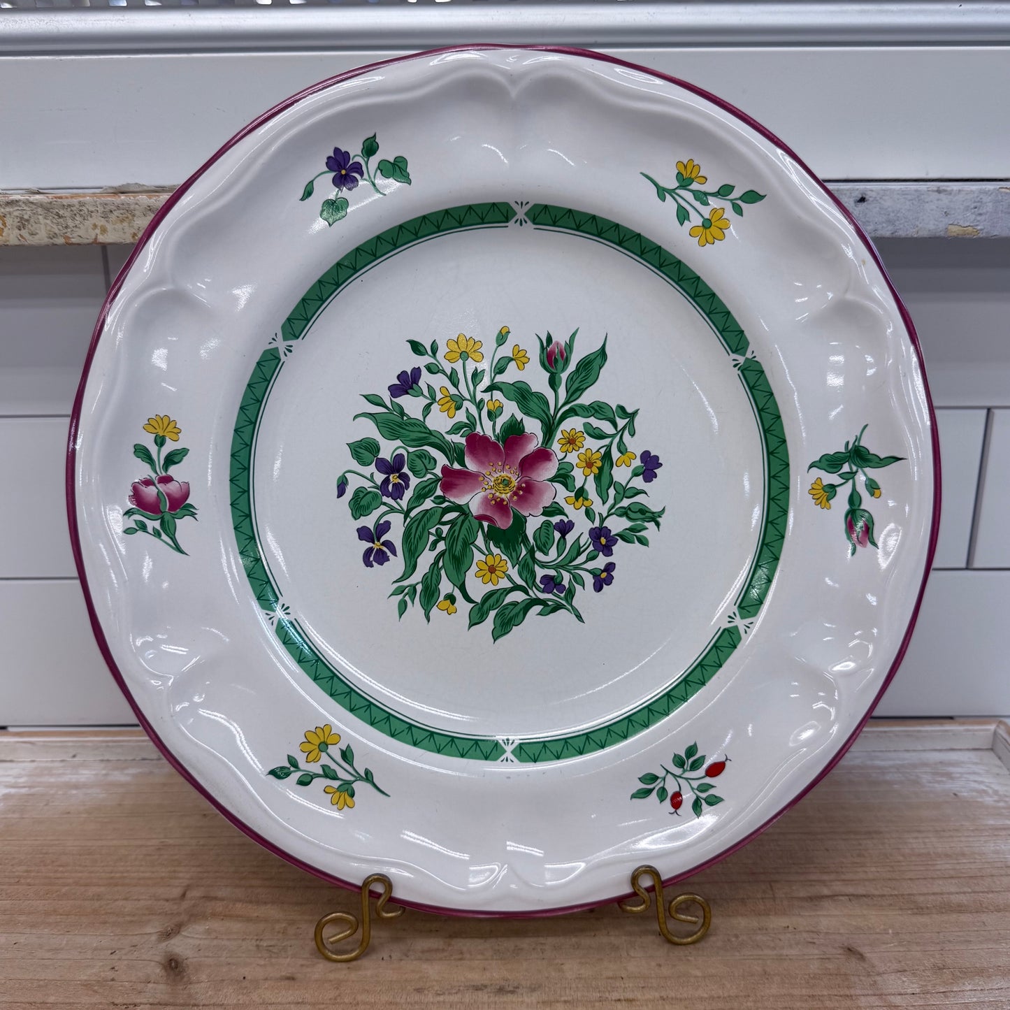 International China Rosalynn Carlton Varney Floral Platter 1980s