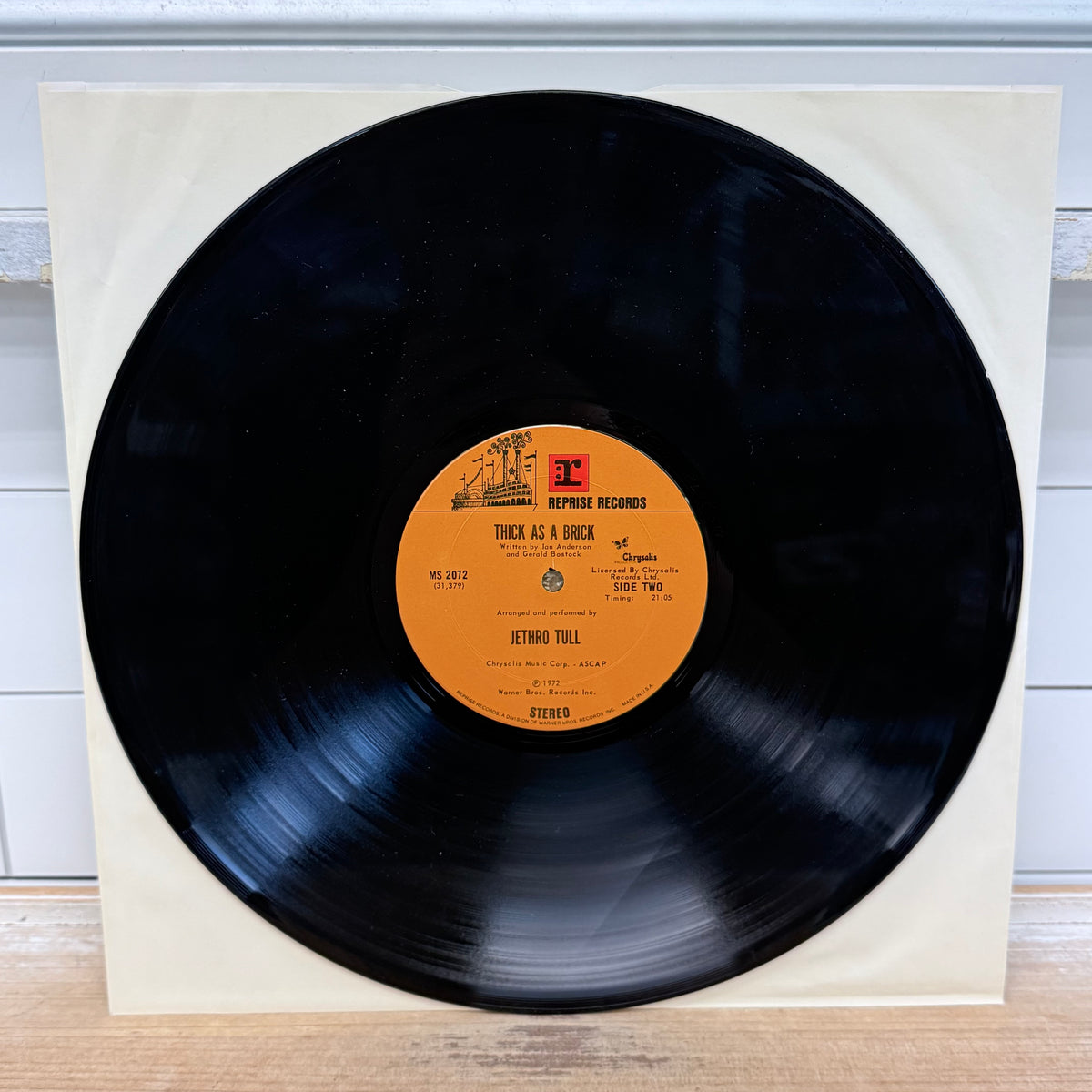 Jethro Tull Thick as a Brick Vinyl Record, 1972 – MS 2072