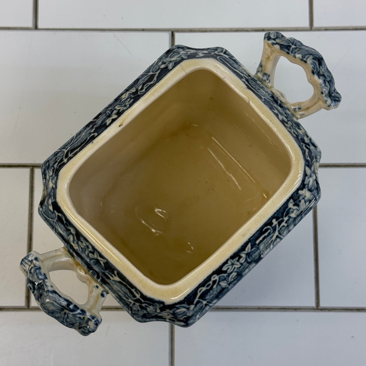 Mason’s Vista Blue Transfer-ware Covered Sugar Bowl