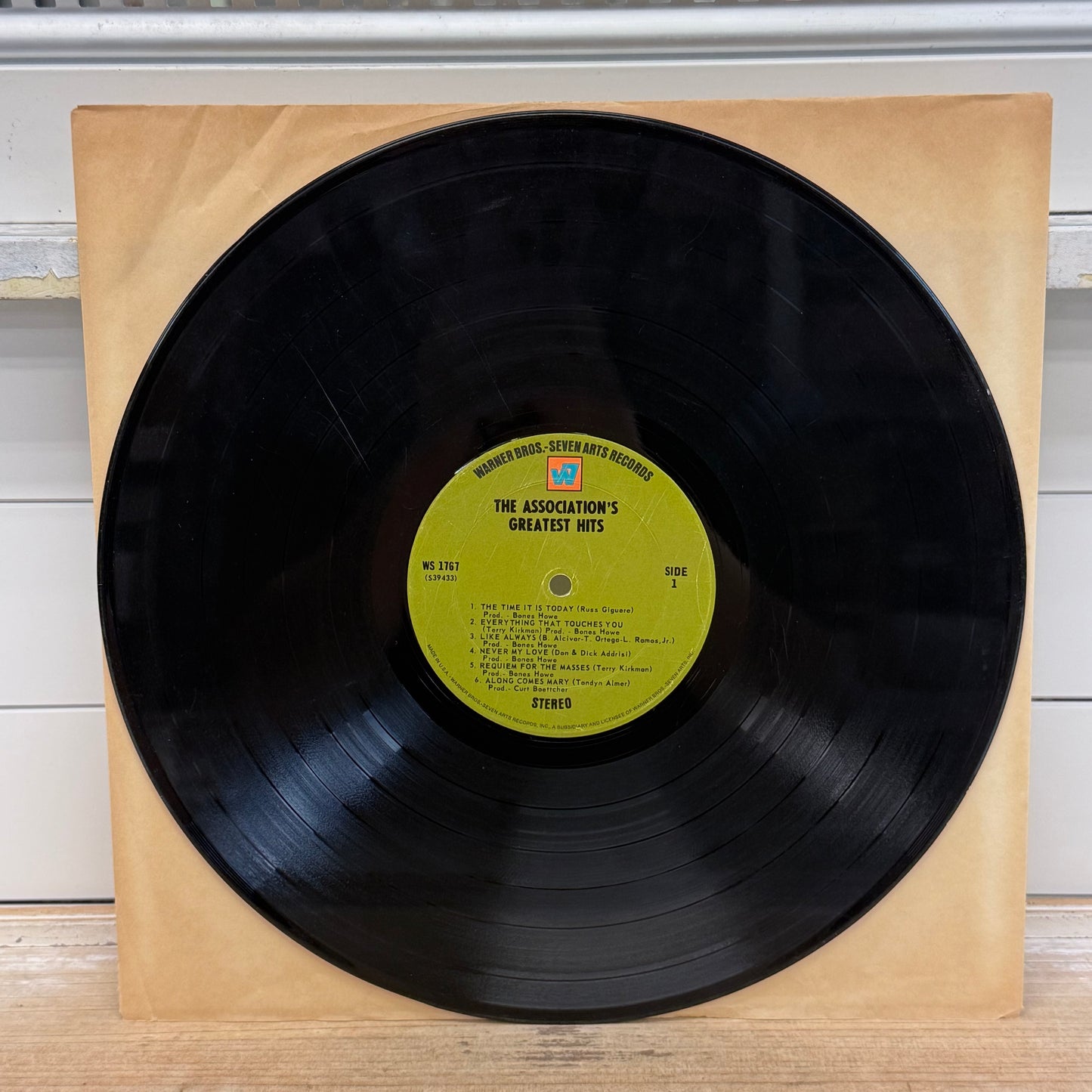 The Association's Greatest Hits Vinyl Record 1968 #WS1767