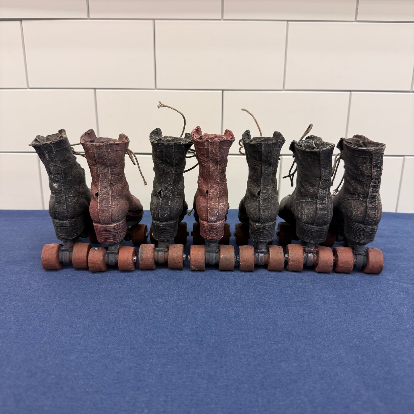 Vintage Roller Skate Figurines Set of 7 Resin Retro Rink Decor