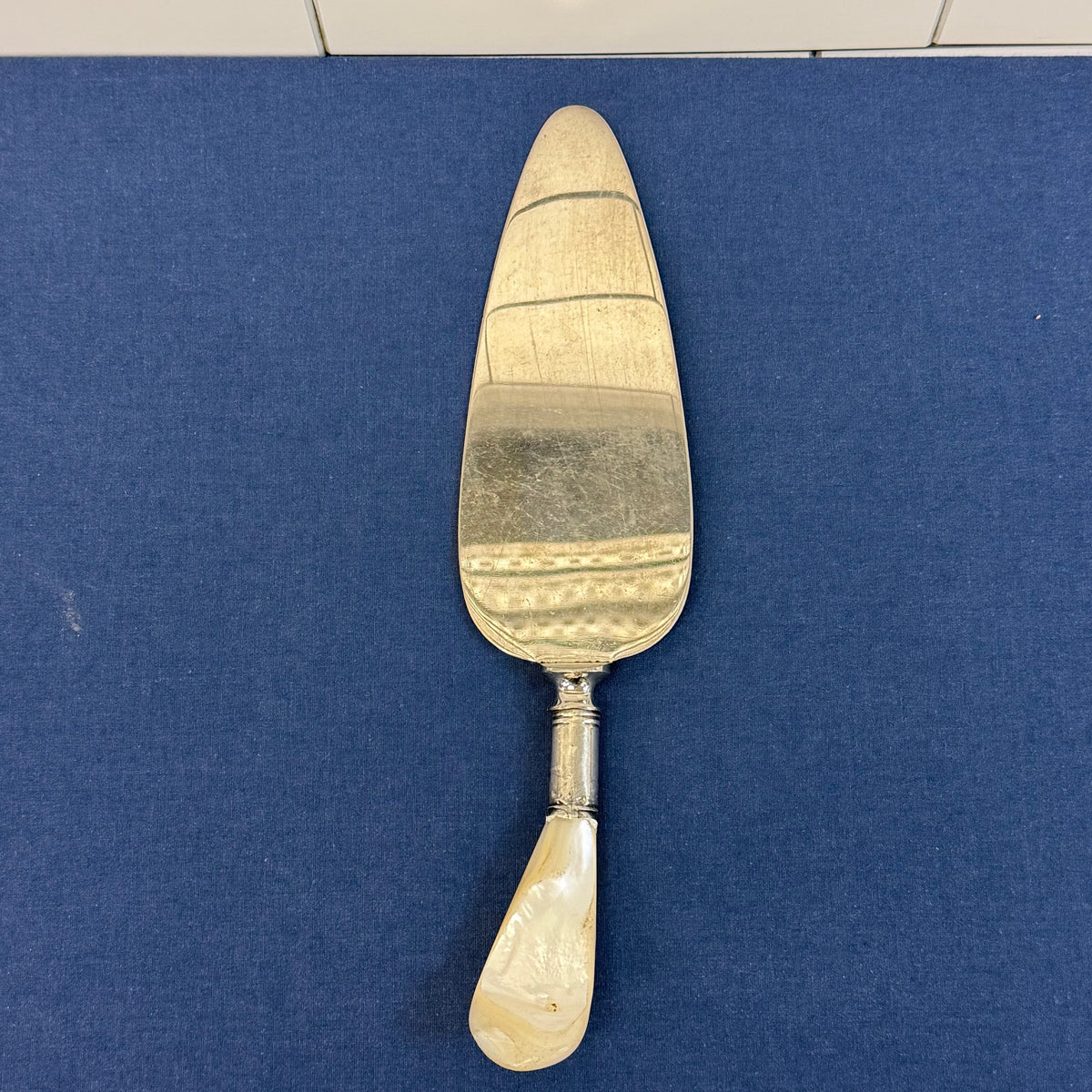 L.F.& C. Mother of Pearl Fruit Knives & Cake Server Set 1890s