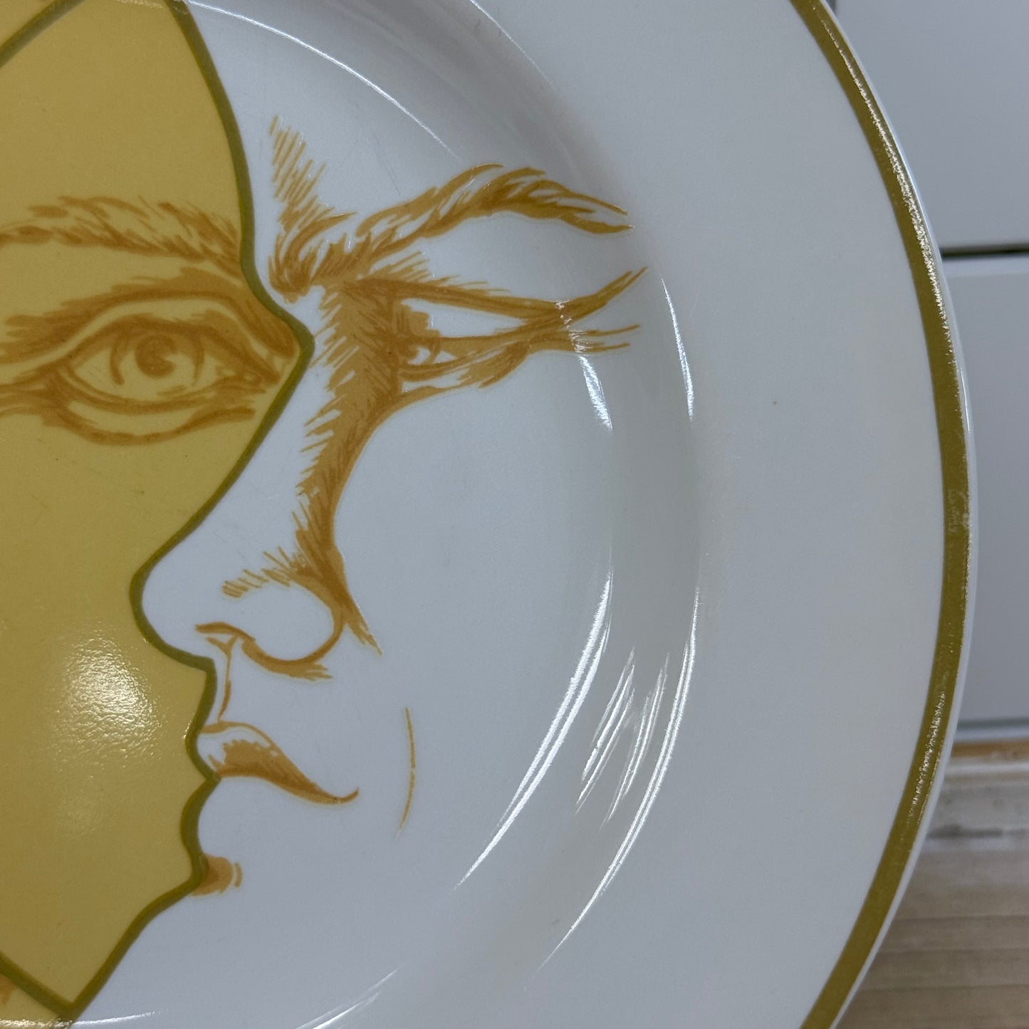 Vitromaster Galaxy Sun Moon Celestial Stoneware Plate 1993