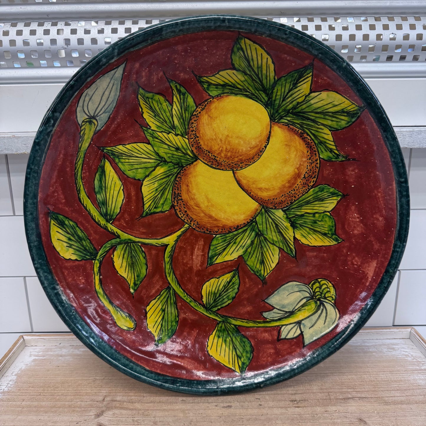 Casa Hecho en Mexico Hand Painted Decorative Citrus Plate