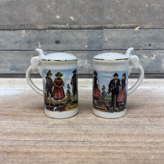 Black Forest Germany Porcelain Salt & Pepper Set