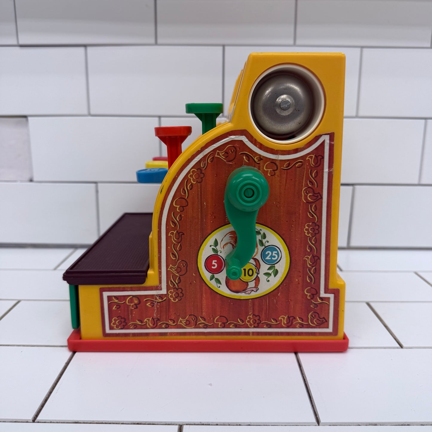 Vintage Fisher-Price Cash Register Toy 1974