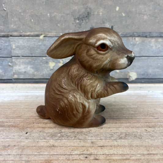 Rabbit Figurine, Bisque Porcelain