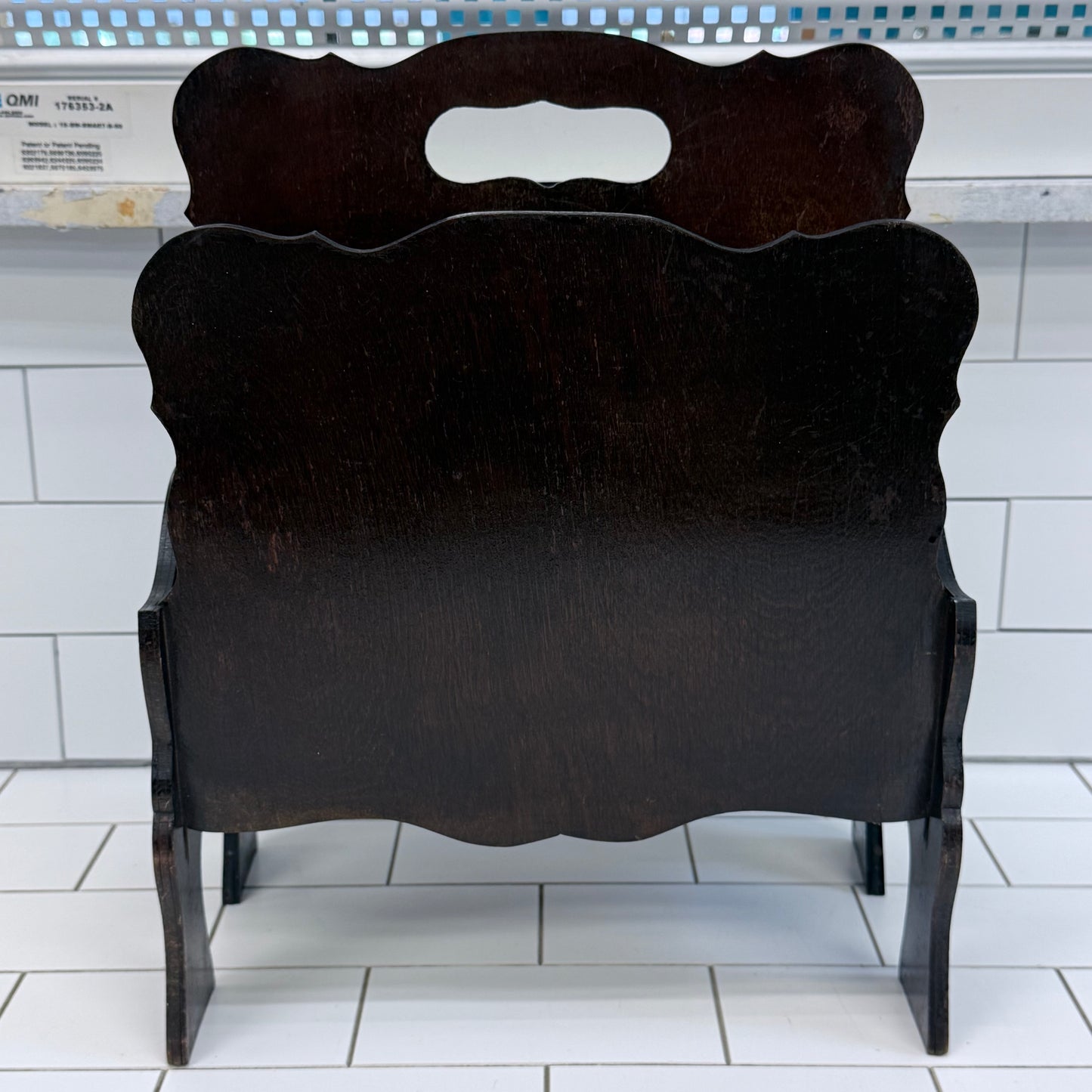 Magazine Rack Hand Painted Vintage 1960s