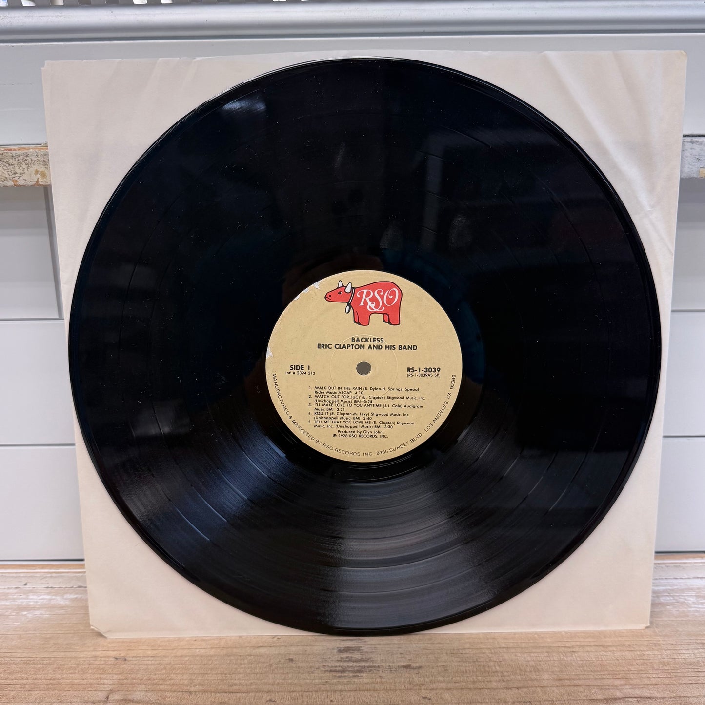 Eric Clapton Backless Vinyl Record LP 1978 #RS-1-3039
