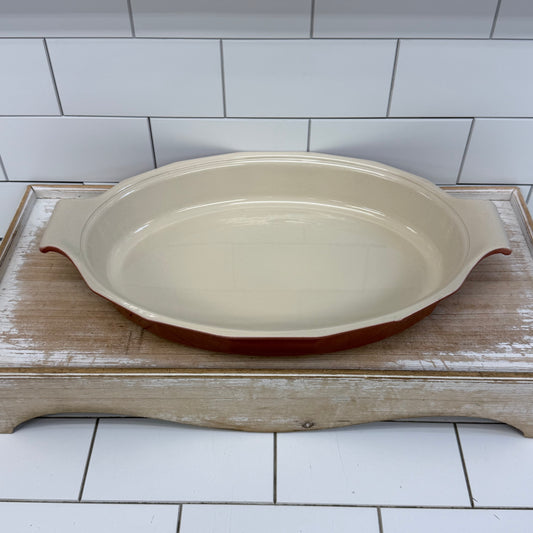 Emile Henry Williams-Sonoma Red Oval Ceramic Baking Dish