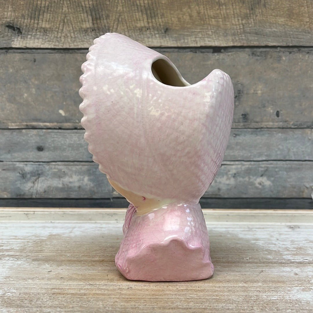 Vintage Baby in Pink Ceramic Vase