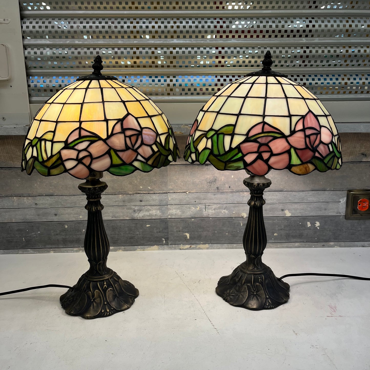 Tiffany Style Lamps, Set of 2