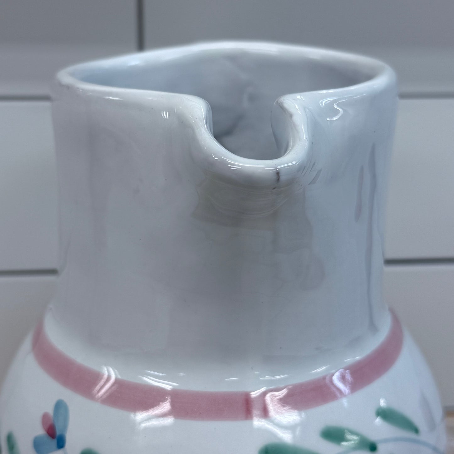 Caleca Italy Ethel Hand Painted Ceramic Pitcher