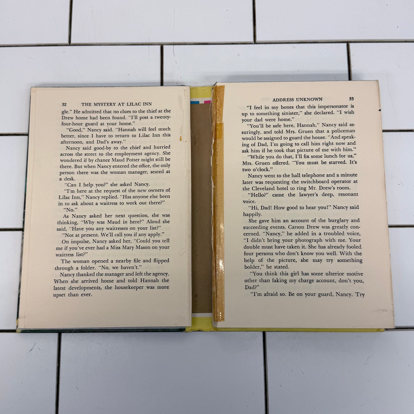 Vintage Nancy Drew Books Set of 6 By Carolyn Keene