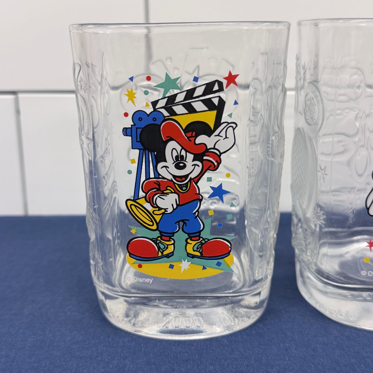 McDonald's Disney World Celebration 2000 Glasses Set of 5 Vintage