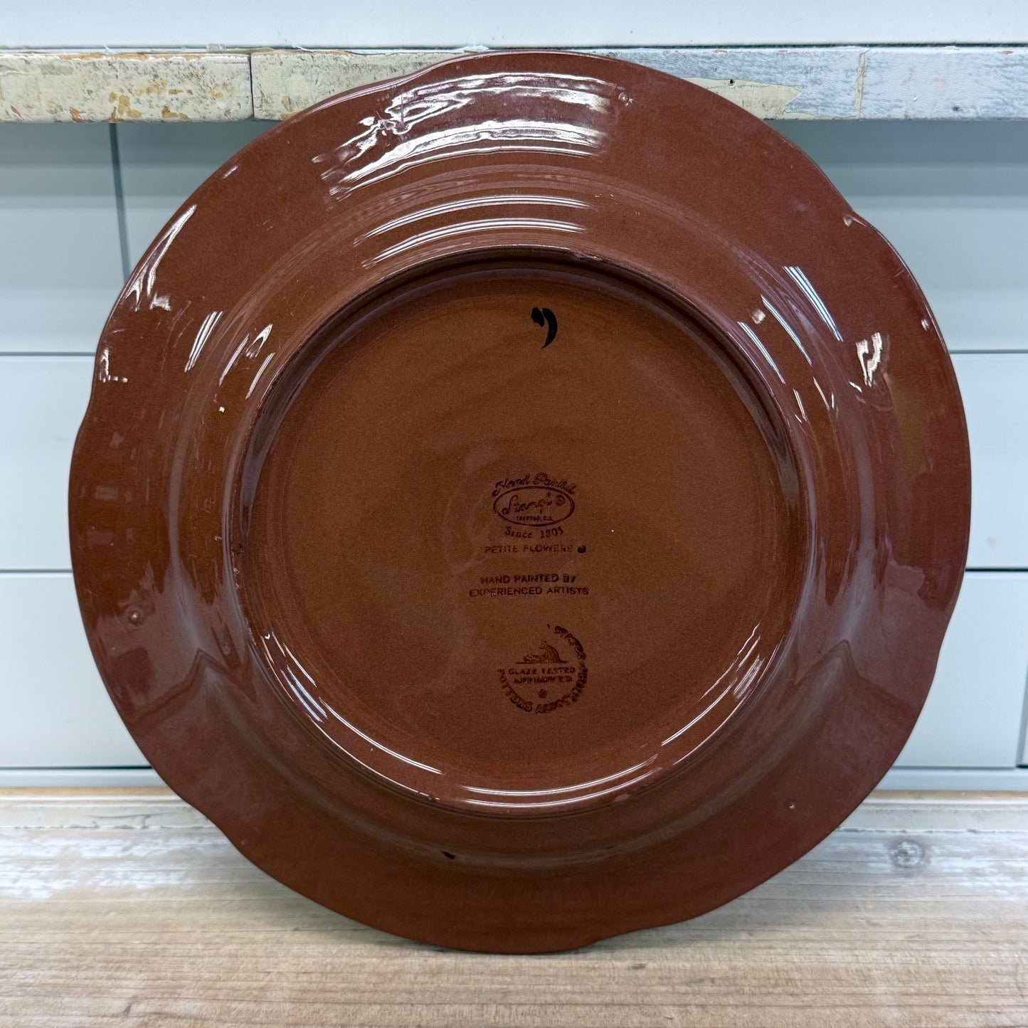 Stangl Pottery Dinner Plate, Petite Flowers Glazed Dish