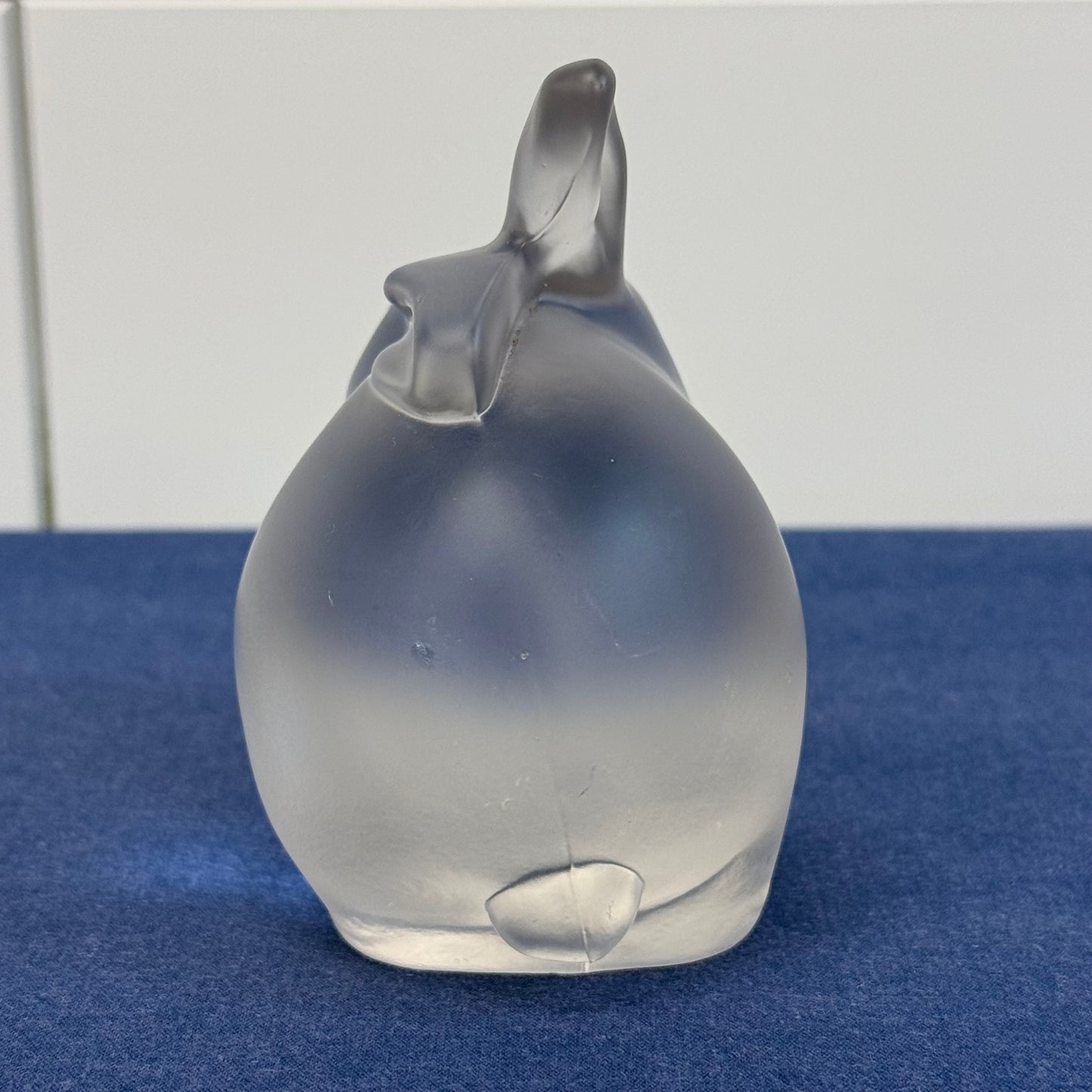 Fenton Satin Glass Rabbit Paperweight Figurine USA Vintage 1980s