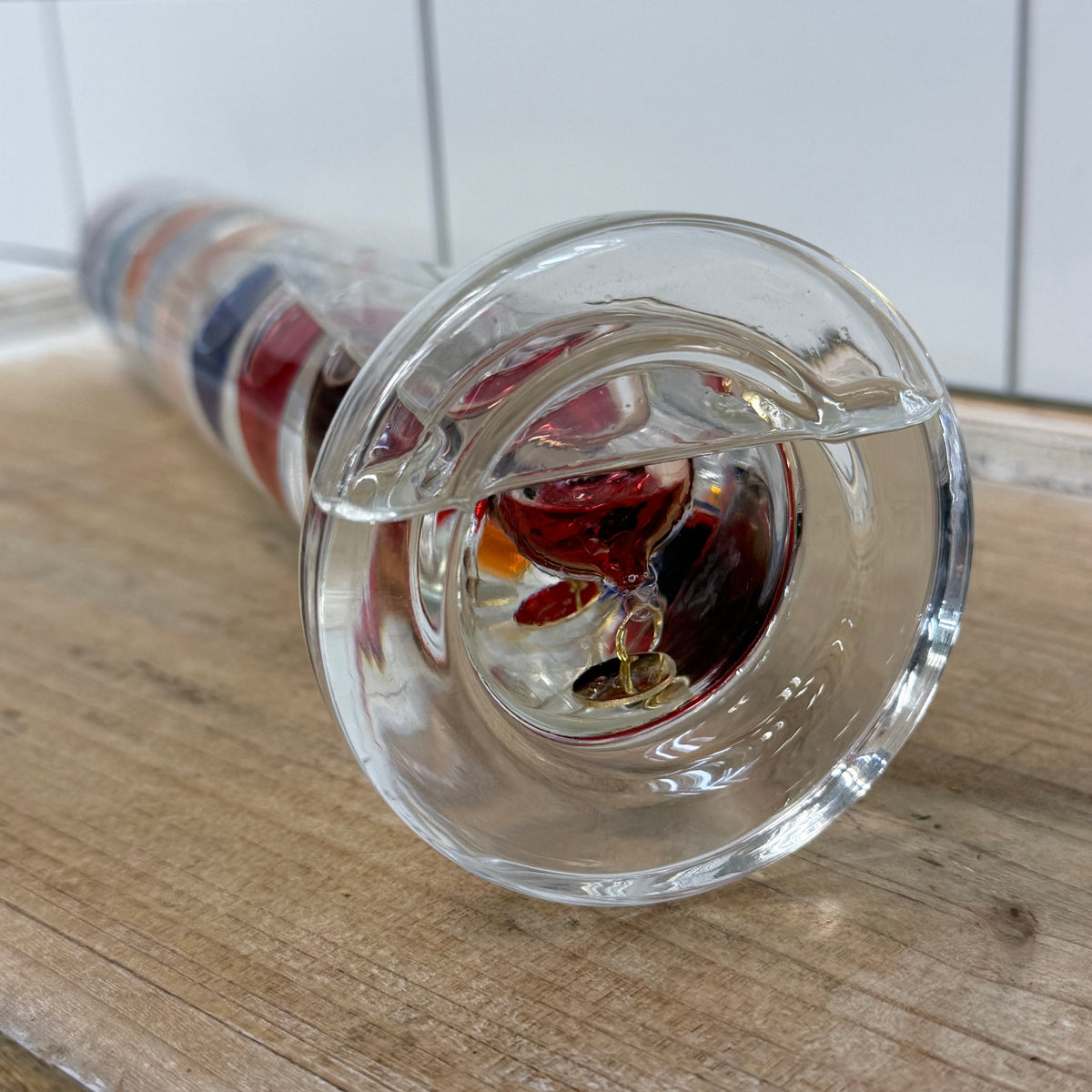 Galileo Thermometer 15 Inch Colorful Floating Glass Bulbs