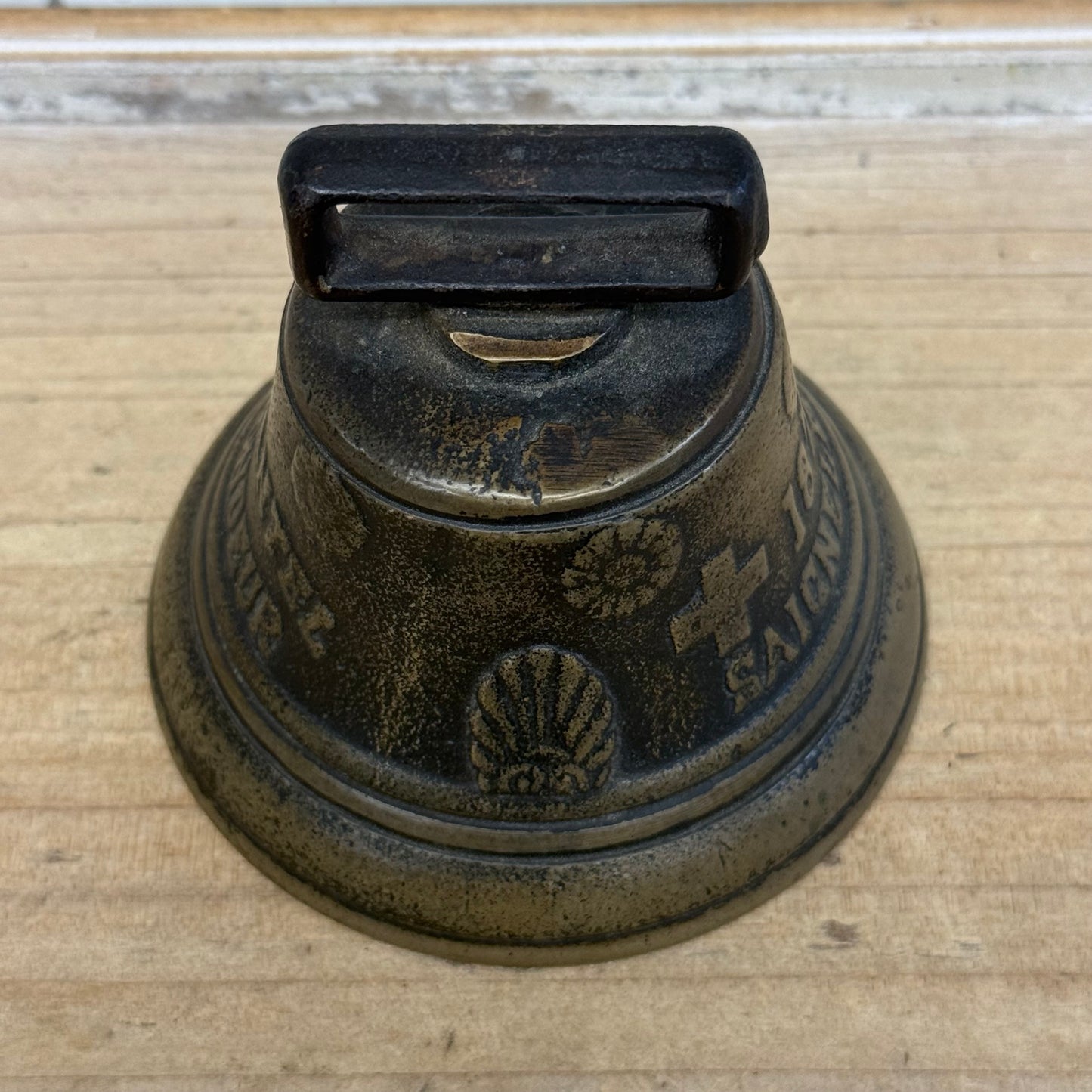 Swiss Saignelégier 1878 Cow Bell Metal Souvenir Bell Vintage