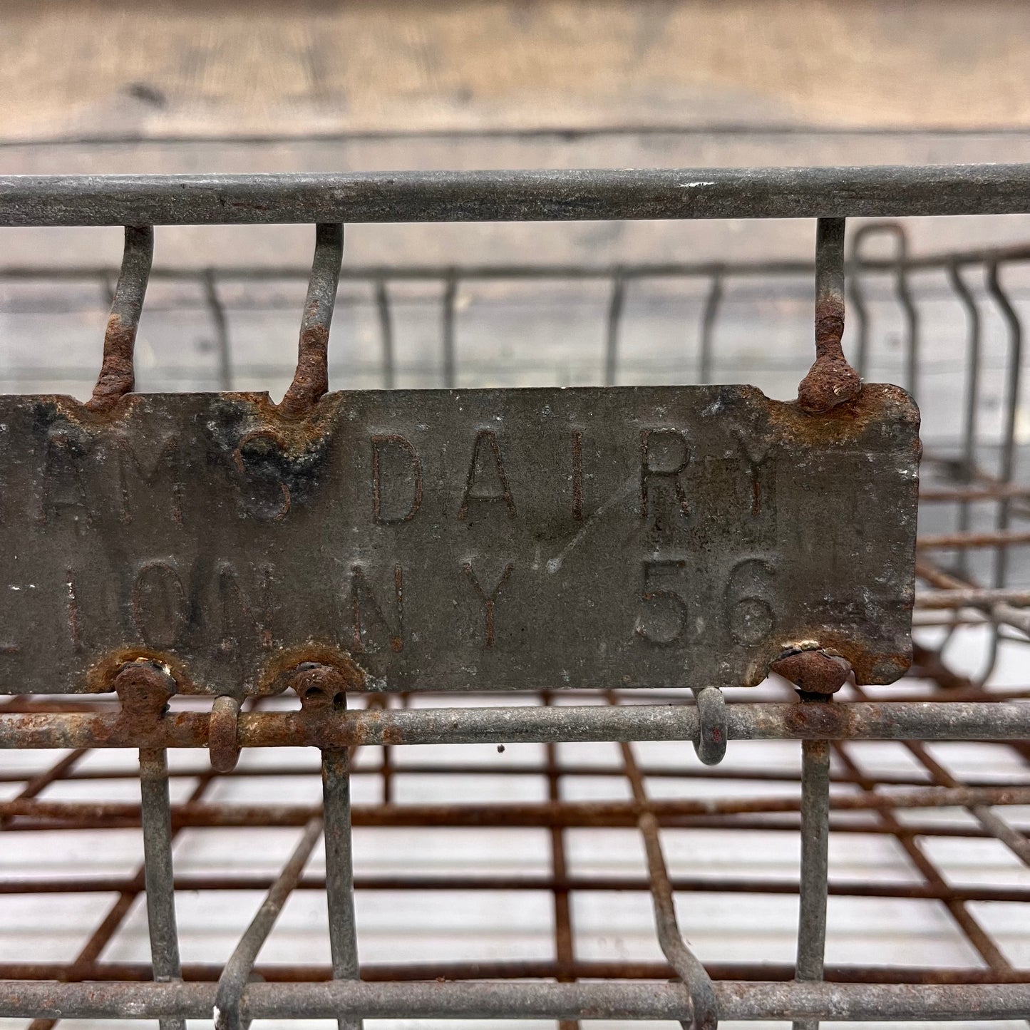 Putnam’s Dairy Galvanized Steel Dairy Crate