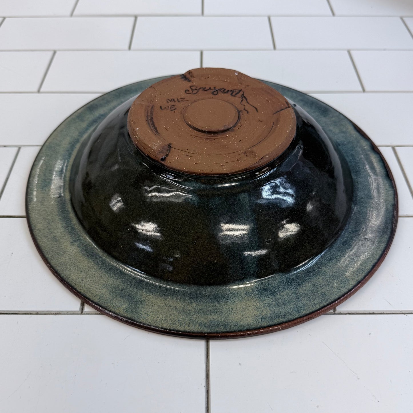 Bryant Signed Studio Pottery Textured Stoneware Bowl 2015
