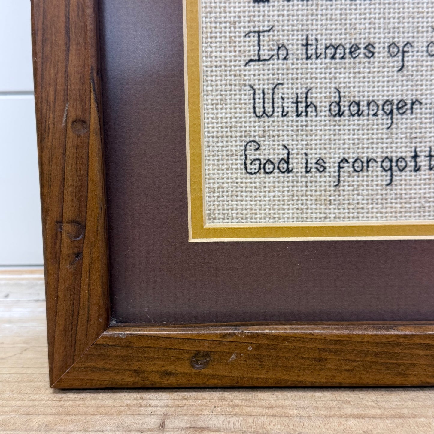 God and the Shipbuilder Kipling Cross Stitch Art 1981