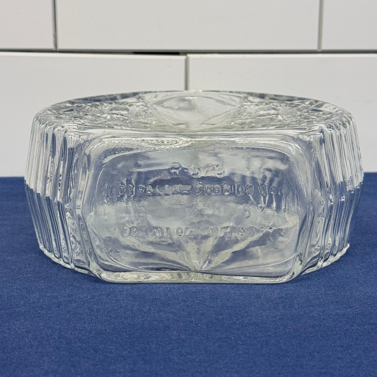 Starburst Pressed Glass Liquor Decanter with Stopper