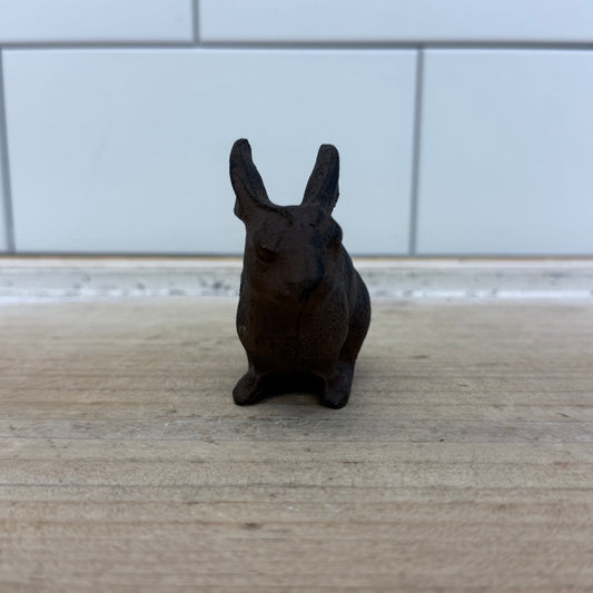 Cast Iron Rabbit Figurine