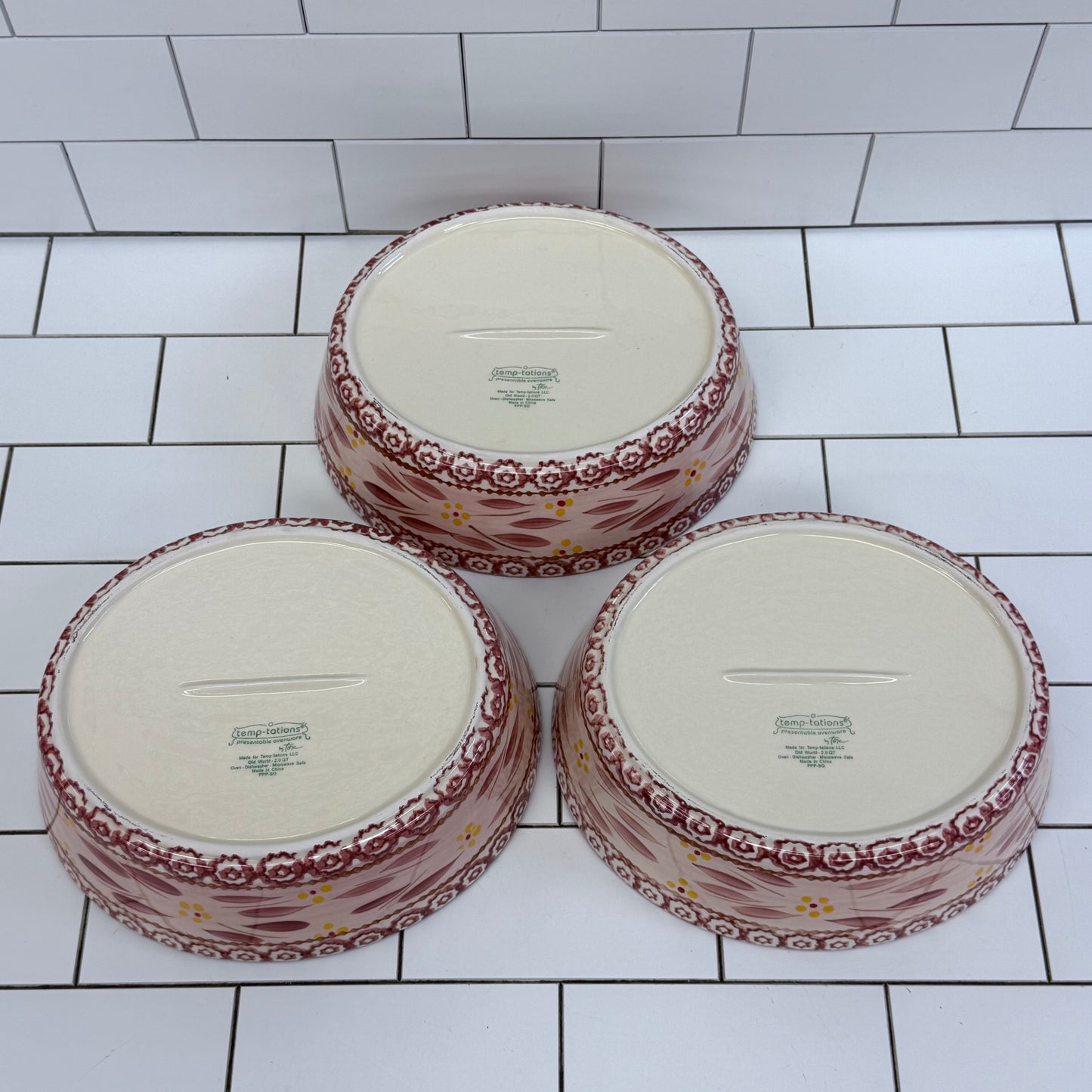 Temp-tations Old World Chicken Casserole Dishes Set of 3