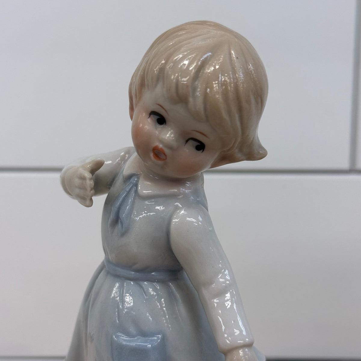 KPM Boy & Girl with Puppies Figurines Set of 2