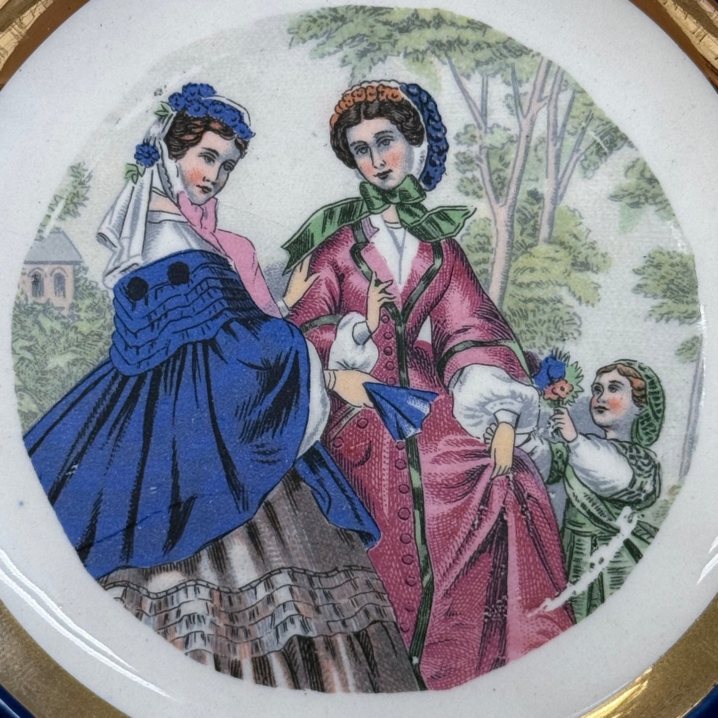 Salem China Victorian Plate Crown Wall Frame 1940s