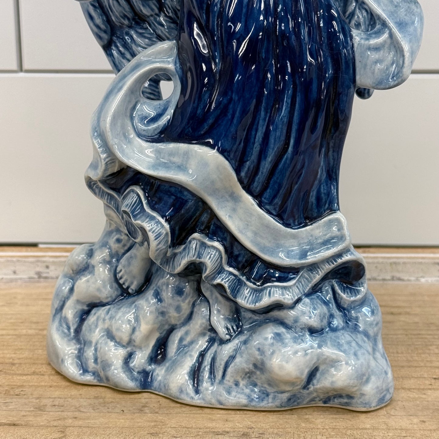 Delft Holland Angel Figurine #1610 Signed Hand Painted Ceramic