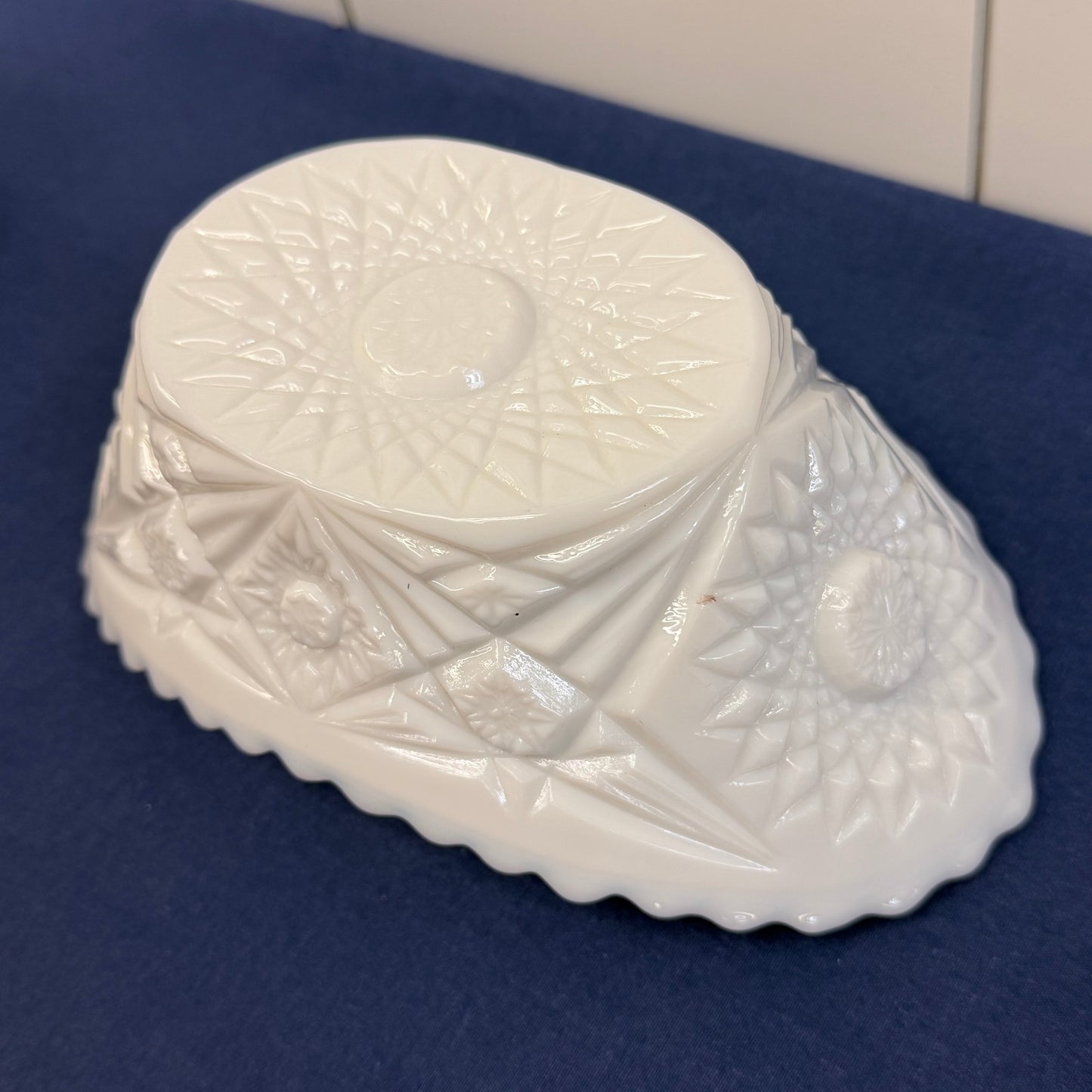 Vintage Fenton Hobnail & Kemple Hobstar Milk Glass