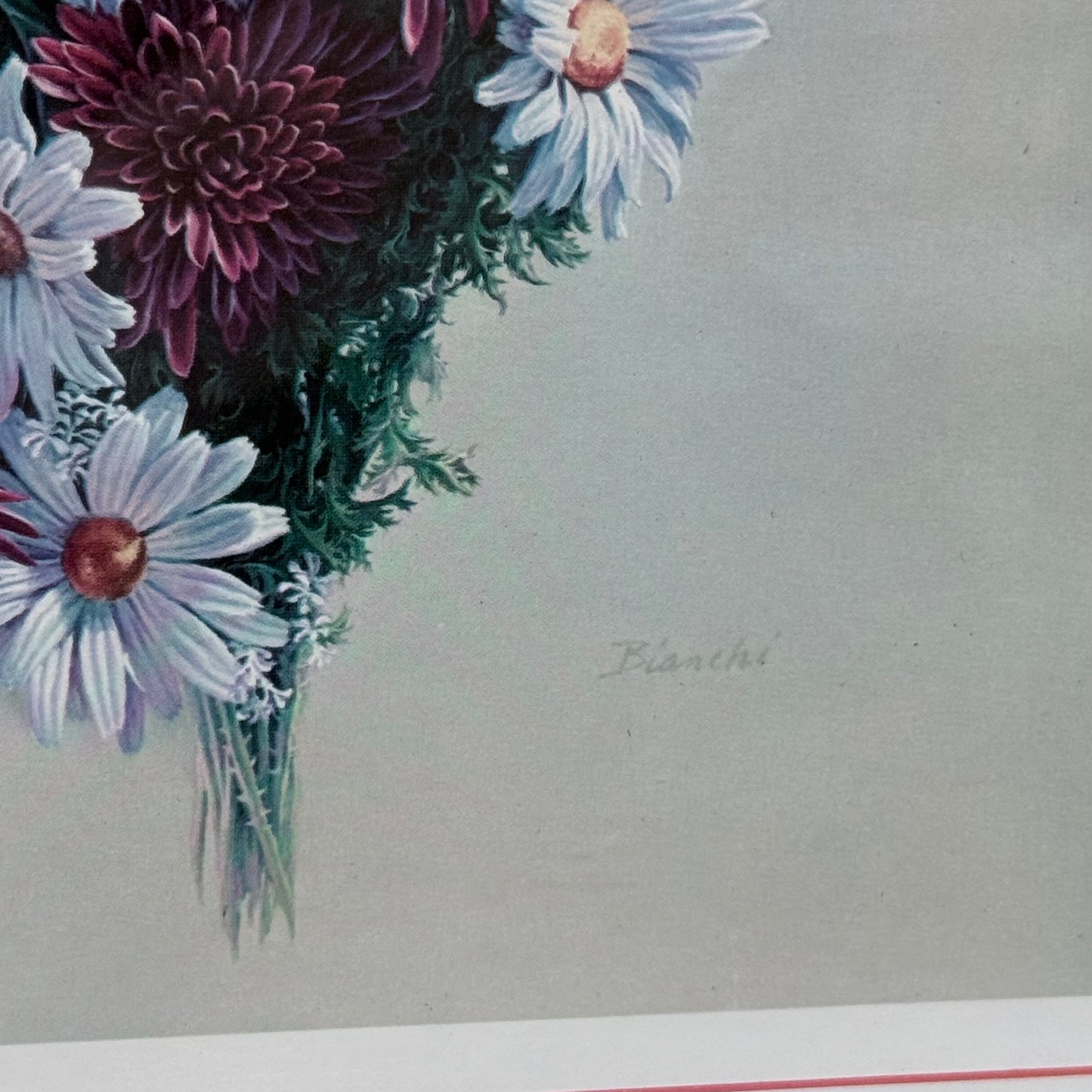 Floral Bouquet Peter Bianchi Lithograph Set of 2 Vintage 1976