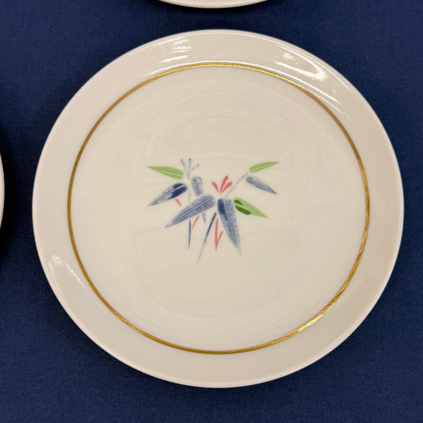 MCM Japanese Porcelain Floral Plates Set of 5
