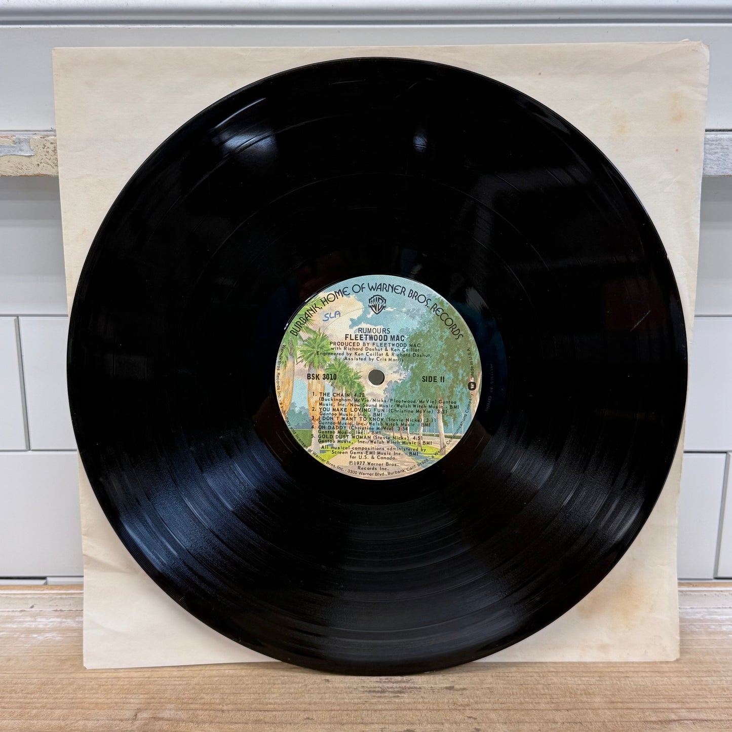 Fleetwood Mac Rumours Vinyl Record LP 1977 # BSK 3010