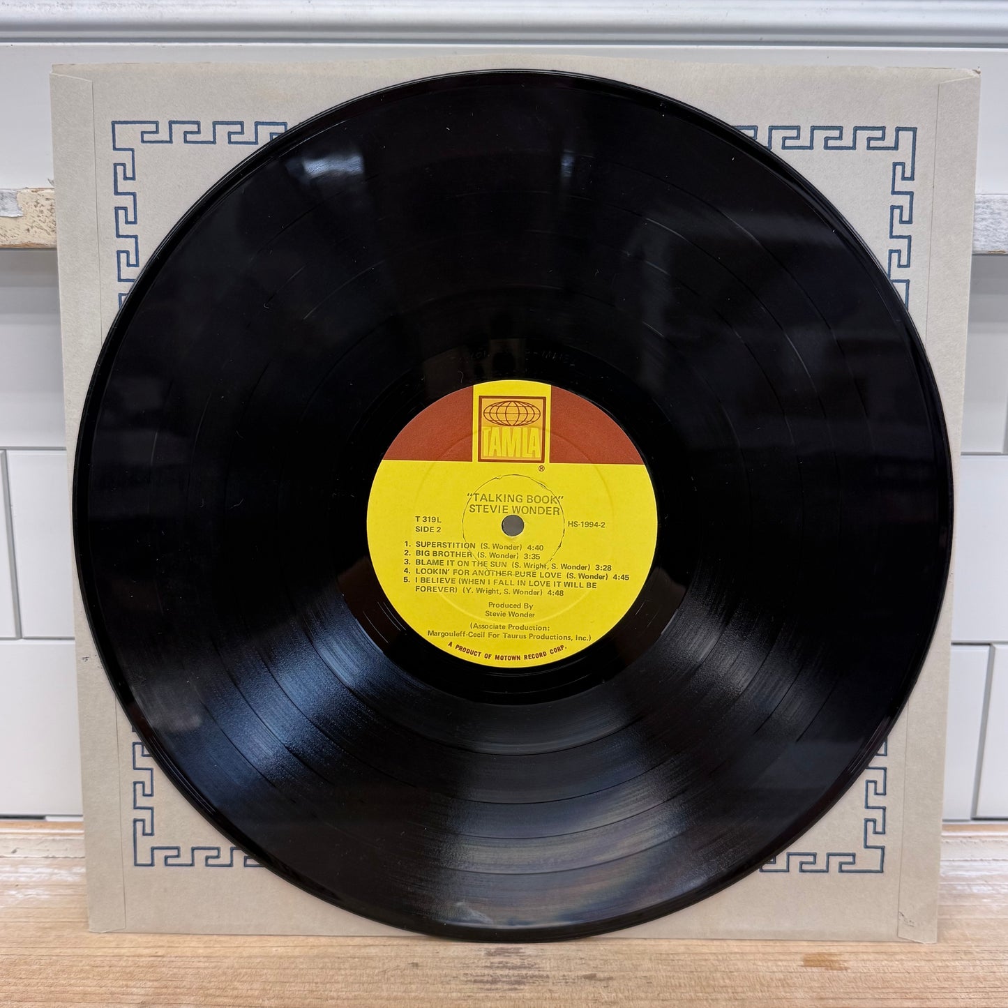 Stevie Wonder Talking Book Vinyl Record LP 1972 Tamla #T 319L