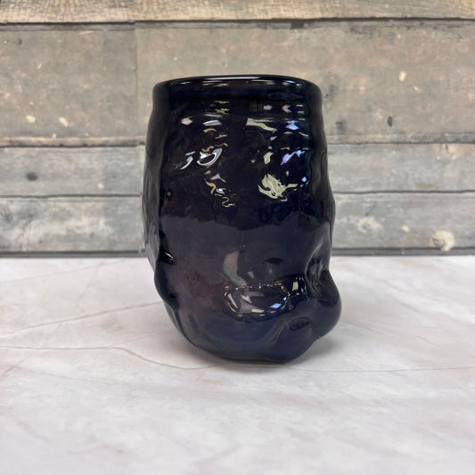 Oliver Doriss Hand Blown Glass Baby Head Cup, 1987