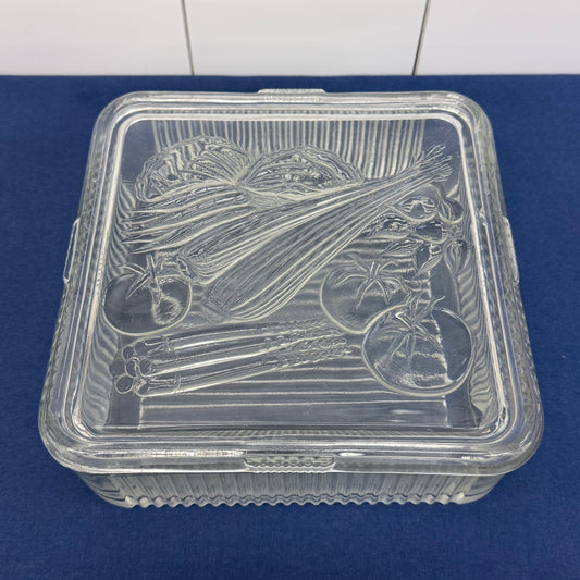Anchor Hocking Garden Harvest Glass Refrigerator Dish & Lid