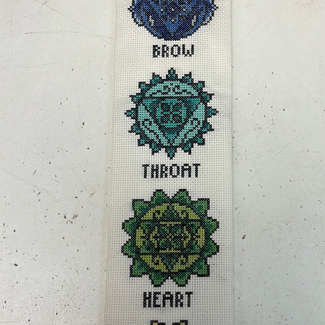 Chakra Cross Stitch Wall Hanging 24”