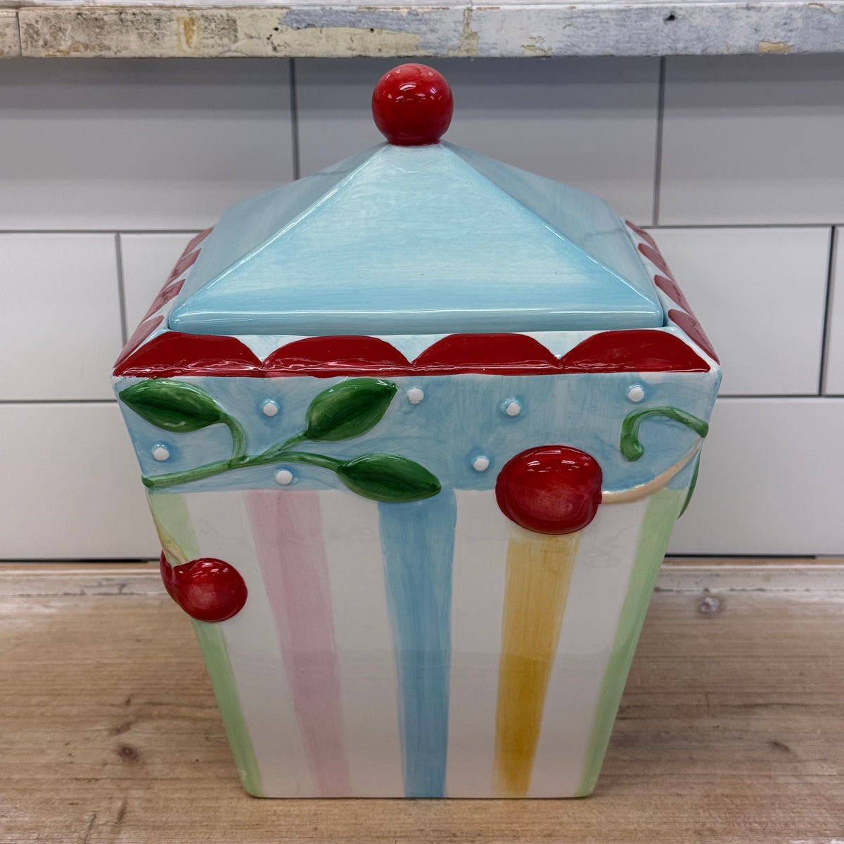 Mary Engelbreit Sakura Cherry Blossom Ceramic Canister