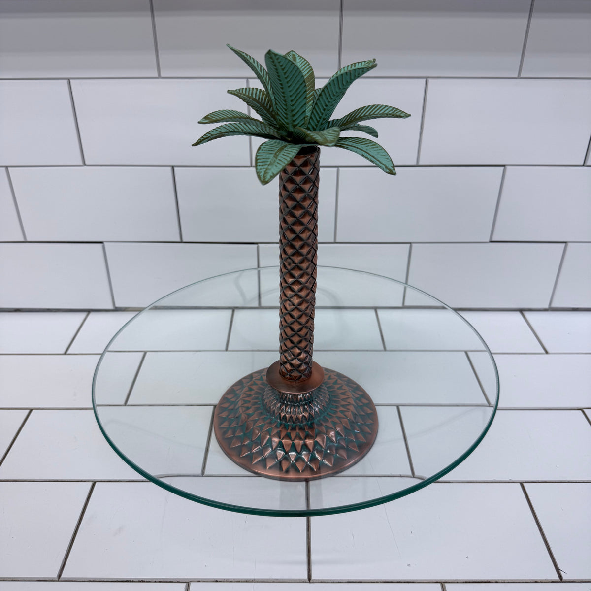 Palm Tree Serving Platter Tropical Coastal Decor