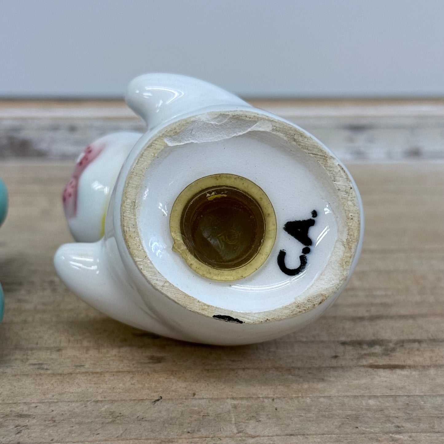Clay Art Cat Driving Fish Car Salt & Pepper Shakers 1990s Ceramic
