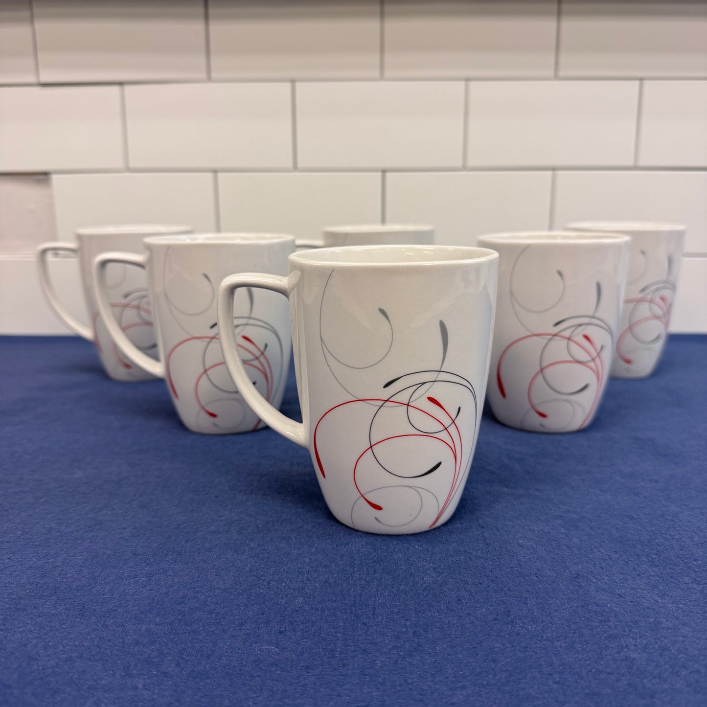 Corelle Coordinates Splendor Mugs Set of 6 Retro