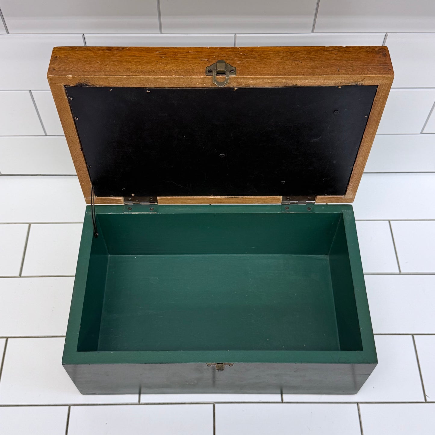 Fishing Memorabilia Shadow Box Storage Wooden Display Case