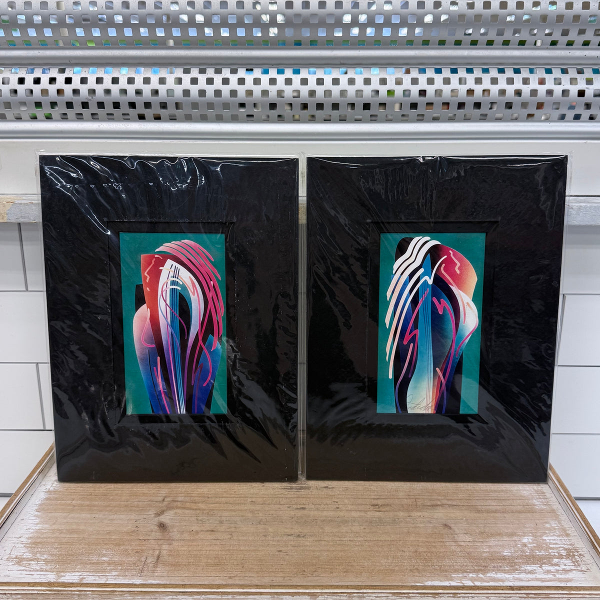 Dean S. Lauderdale Signed Numbered Abstract Art Prints Set of 2