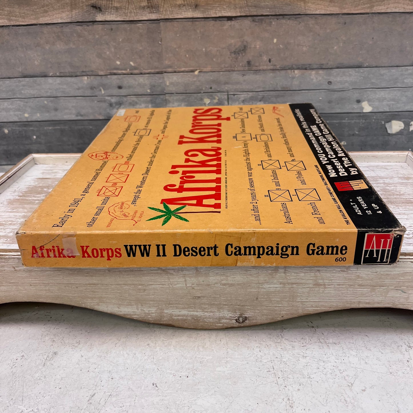 Avalon Hill Afrika Korps Strategy Board Game, 1964