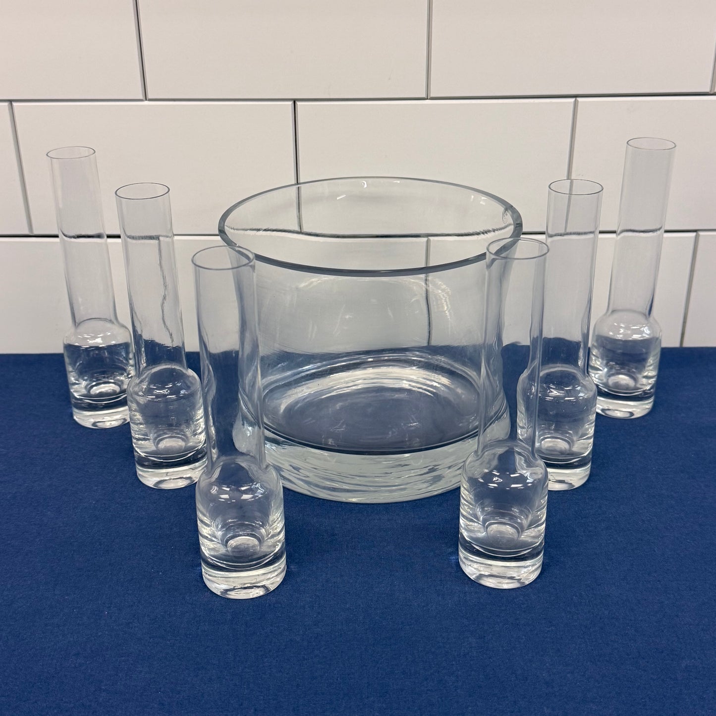Artland Handblown Glass Vodka Chiller & 6 Shot Glasses Set